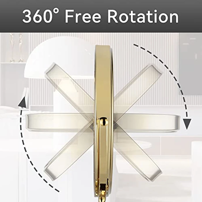 DOWRY Makeup Mirror 10x Magnification Vanity Mirror Tabletop Two-Sided Swivel Gifts for Women Wife Mom Teengirls Gold Finish(10X) by DOWRY - Image 3