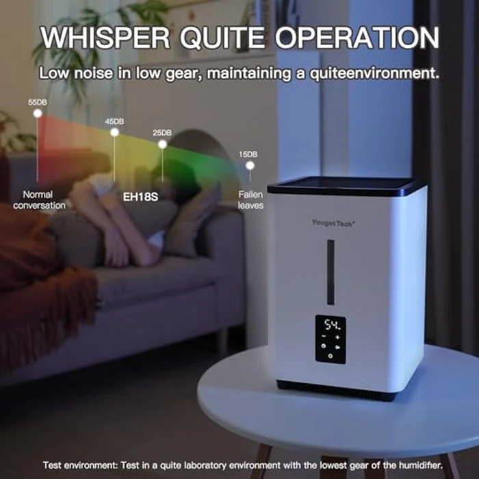 YougetTech Evaporative Humidifiers for Bedroom Large Room|1.55Gallons|20W evaporative cool mist humidifier|7 Speed | MAX Output 1000 ml/h | Auto Humid | Top Filling by YougetTech - Image 4