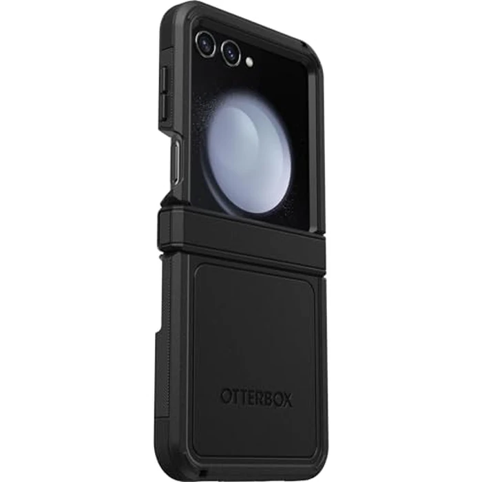 OtterBox Galaxy Z Flip5 Defender Series XT Case - Black, screenless, Rugged Hinge Protection, Lanyard Attachment, PowerShare and Wireless Charging Compatible by OtterBox - Image 3