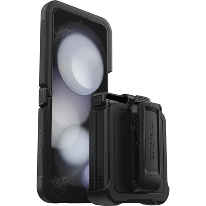OtterBox Galaxy Z Flip5 Defender Series XT Case - Black, screenless, Rugged Hinge Protection, Lanyard Attachment, PowerShare and Wireless Charging Compatible by OtterBox - Image 5