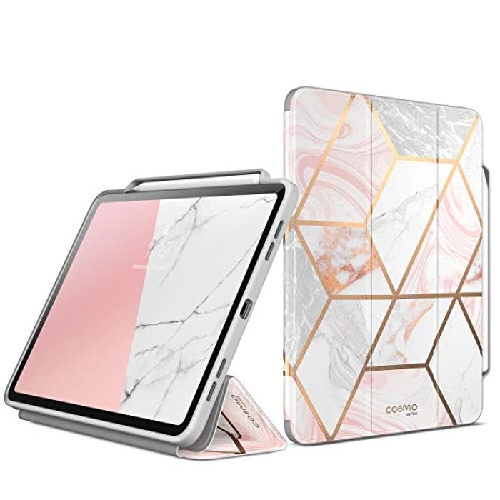 i-Blason Cosmo Case for New iPad Pro 12.9 Inch (2020 Release), Full-Body Trifold Stand Protective Case Smart Cover with Auto Sleep/Wake & Pencil Holder (Marble) by i-Blason - Used - Very Good condition - CA$33.17
