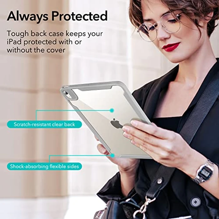 ESR for iPad Air 11 Inch Case M4/M3/M2 (2026/2025/2024), iPad Air 5th/4th Gen (2022/2020) 10.9 Inch with Pencil Holder, Removable Magnetic Cover, Vertical Stand, Rebound 360 Series, Grey by ESR - Image 5