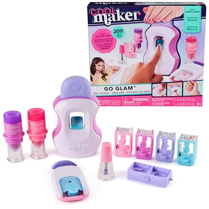 Cool Maker, GO GLAM Studio Nail Kit, Style 200 Nails, 4 Designs, 2 Polish Applicators & Mask (Packaging May Vary), Arts and Crafts for Ages 7 and up by Cool MAKER - Image 1