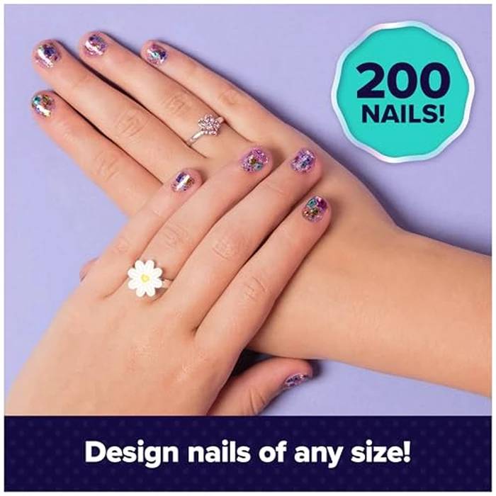 Cool Maker, GO GLAM Studio Nail Kit, Style 200 Nails, 4 Designs, 2 Polish Applicators & Mask (Packaging May Vary), Arts and Crafts for Ages 7 and up by Cool MAKER - Image 5