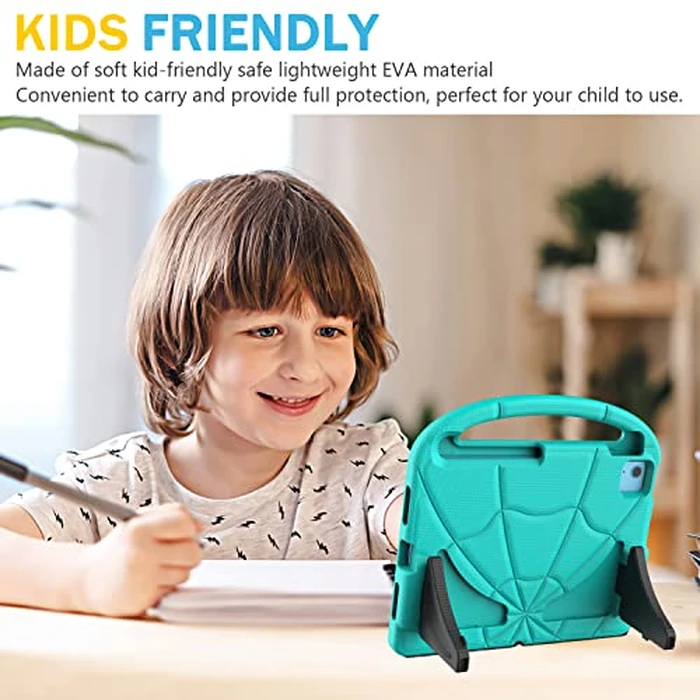 Kids Case for iPad 10th Generation 10.9 Inch 2022, Lainergie iPad Air 5th/4th Generation Case, iPad Pro 11 Inch Case Lightweight Shockproof with Handle Stand for iPad 10th/Air 5/Air 4/Pro 11,Turquoise by Lainergie - Image 7