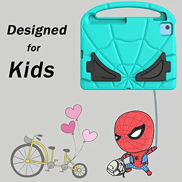 Kids Case for iPad 10th Generation 10.9 Inch 2022, Lainergie iPad Air 5th/4th Generation Case, iPad Pro 11 Inch Case Lightweight Shockproof with Handle Stand for iPad 10th/Air 5/Air 4/Pro 11,Turquoise by Lainergie - Image 8