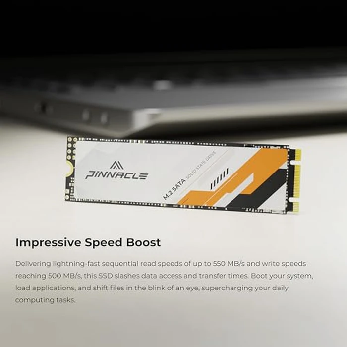 Timetec 256GB SSD 3D NAND SATA III 6Gb/s M.2 2280 NGFF 128TBW Read Speed Up to 550MB/s SLC Cache Performance Boost Internal Solid State Drive for PC Computer Laptop and Desktop (Pinnacle) by Timetec - Image 2