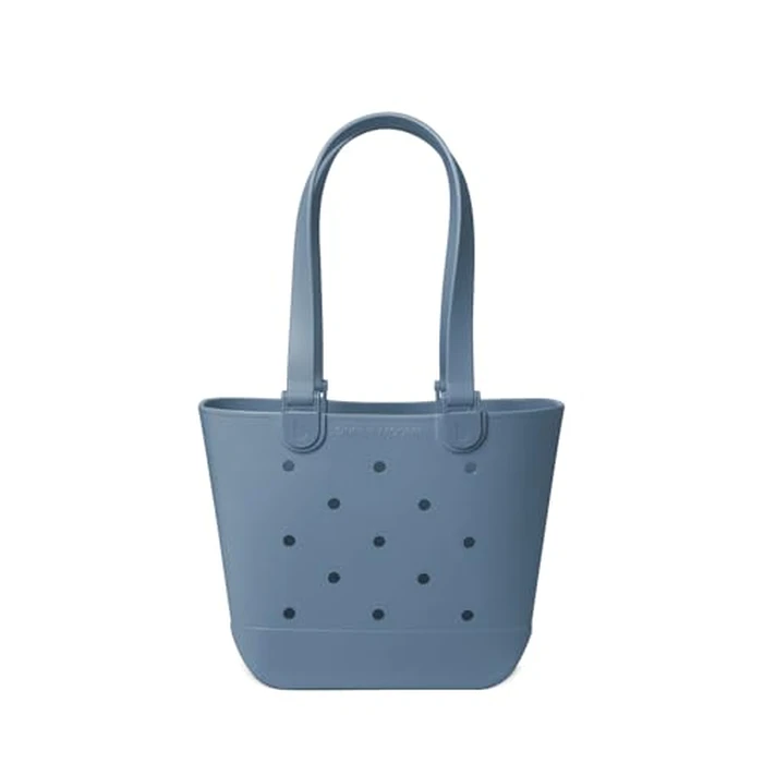 Simple Modern Beach Bag Rubber Tote | Waterproof Medium Tote Bag with Zipper Pocket for Beach, Pool Boat, Groceries, Sports | Getaway Bag Collection | Blue Dune by Simple Modern - Used - Acceptable condition - CA$51.14