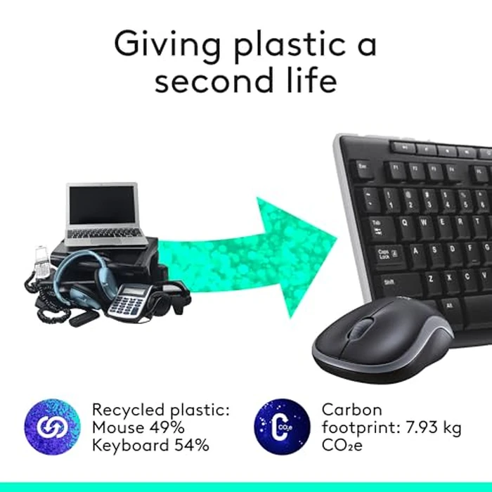 Logitech MK270 Wireless Keyboard and Mouse Combo for Windows, 2.4 GHz Wireless, Compact Mouse, 8 Multimedia and Shortcut Keys, 2-Year Battery Life, for PC, Laptop by Logitech - Image 4