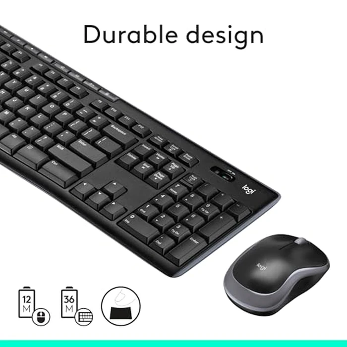 Logitech MK270 Wireless Keyboard and Mouse Combo for Windows, 2.4 GHz Wireless, Compact Mouse, 8 Multimedia and Shortcut Keys, 2-Year Battery Life, for PC, Laptop by Logitech - Image 6