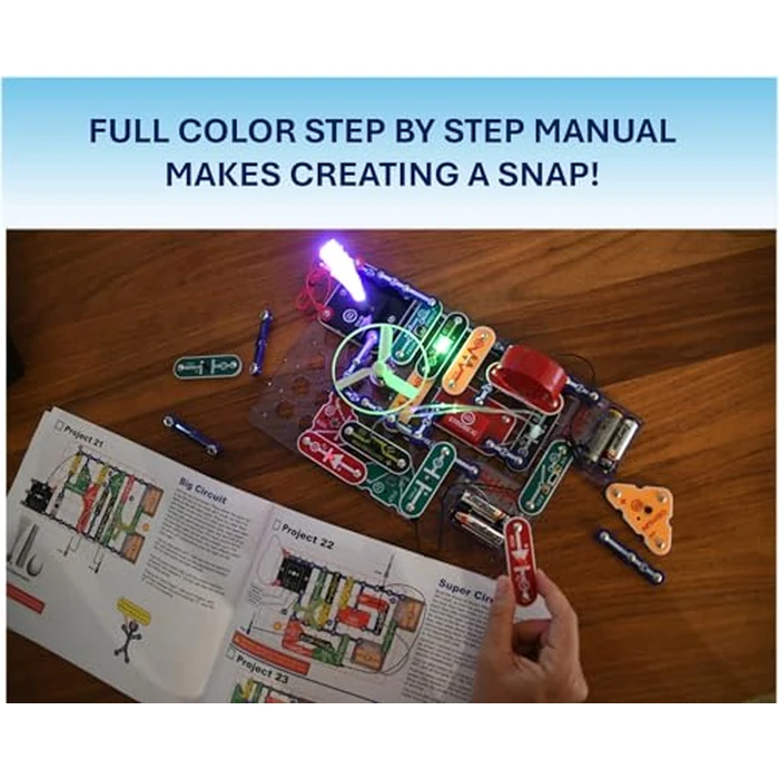 Snap Circuits Light Electronics Exploration Kit | Over 175 Exciting STEM Projects | Full Color Project Manual | 55+ Snap Circuits Parts | STEM Educational Toys for Kids 8+ by Snap Circuits - Image 4