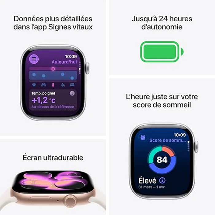 Apple Watch Series 11 [GPS 42mm] Smartwatch with Jet Black Case and Black Sport Band - S/M. Sleep Score, Fitness Tracker, Health Monitoring, Always-On Display, Water-Resistant by Apple - Image 5
