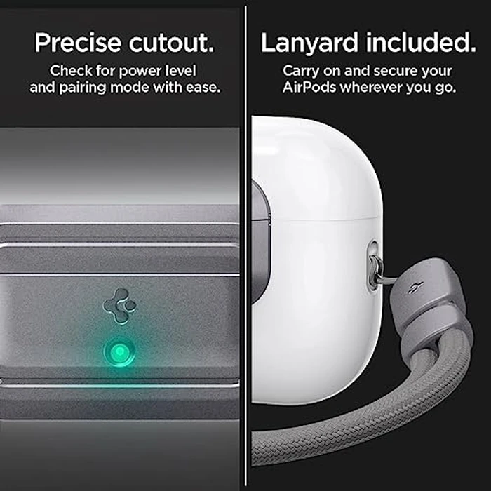 Spigen Lock Fit M [EZ FIT] Locking Device Compatible with AirPods Pro 2nd Generation/AirPods Pro Case with Lanyard [Installation Kit Included] Charging Case Not Included - Gray by Spigen - Image 7