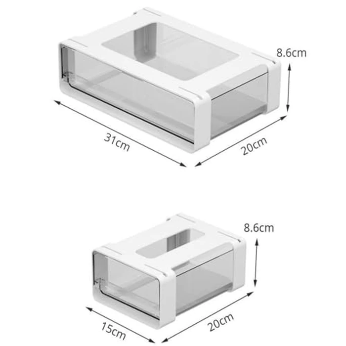 Pull Out Under Cabinet Drawer Organizer Slide Out Shelves Sliding Cabinet Drawers Storage Organizer for Kitchen Pantry Bathroom Office by MilleLoom - Image 2