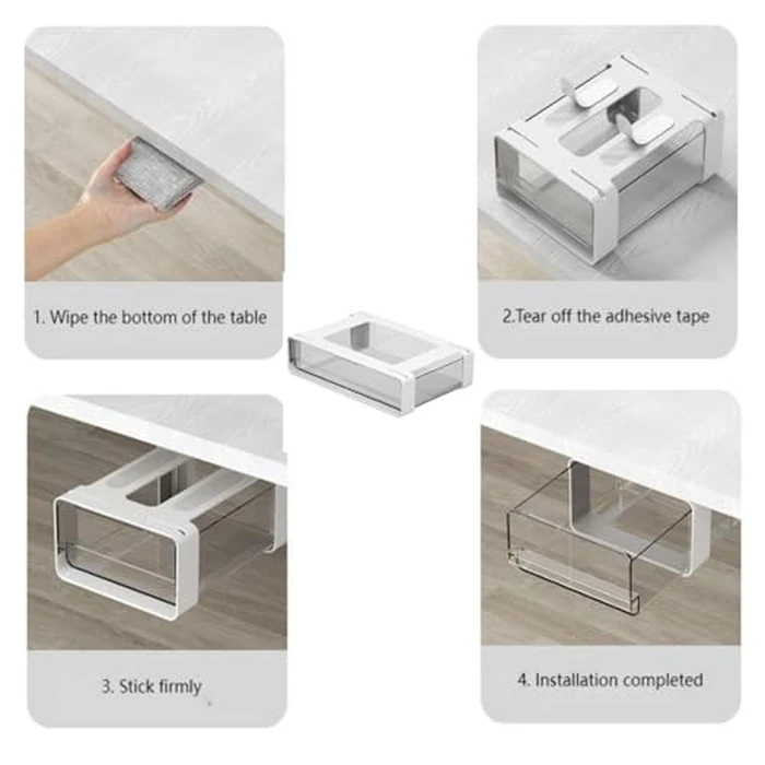 Pull Out Under Cabinet Drawer Organizer Slide Out Shelves Sliding Cabinet Drawers Storage Organizer for Kitchen Pantry Bathroom Office by MilleLoom - Image 3