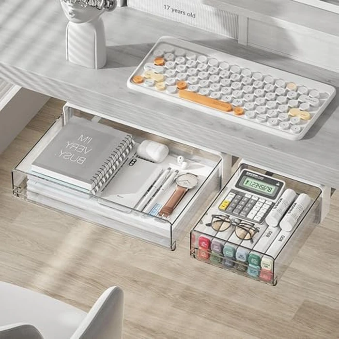 Pull Out Under Cabinet Drawer Organizer Slide Out Shelves Sliding Cabinet Drawers Storage Organizer for Kitchen Pantry Bathroom Office by MilleLoom - Image 5