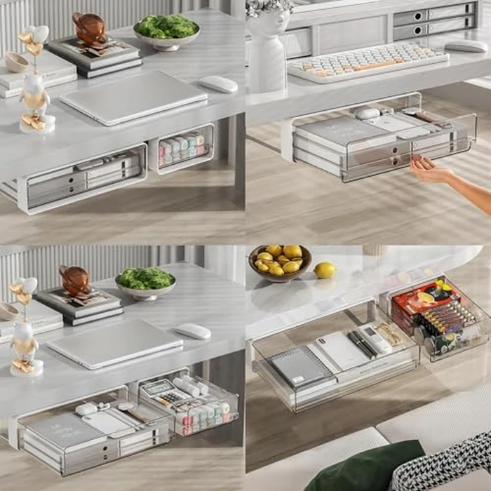 Pull Out Under Cabinet Drawer Organizer Slide Out Shelves Sliding Cabinet Drawers Storage Organizer for Kitchen Pantry Bathroom Office by MilleLoom - Image 7