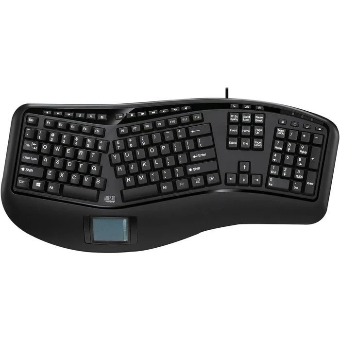 Adesso Adesso AKB-450UB Ergonomic Touchpad Keyboard - Black by Adesso - Image 2
