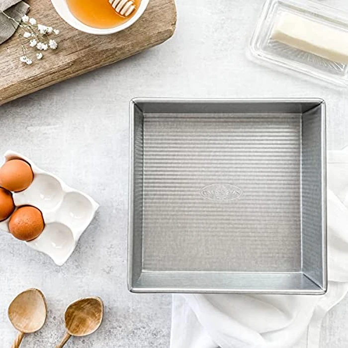 USA Pans 9 x 9 x 2.25-Inch Square Cake Pan, Aluminized Steel with Americoat by USA Pan - Image 3
