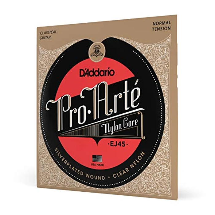 D'Addario EJ45 Pro-Arte Silverplated Wound Clear Nylon Classical Guitar Strings - Normal Tension by D'Addario - Image 1