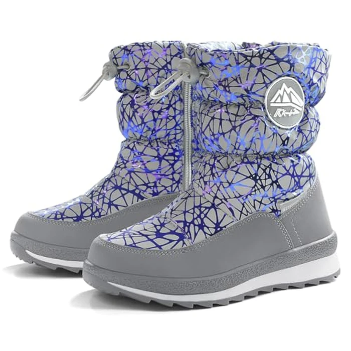 K KomForme Kids Snow Boots for Boys Girls Toddler Winter Outdoor Boots Waterproof with Fur Lined (Toddler/Little Kid/Big Kid) by K KomForme - Image 1