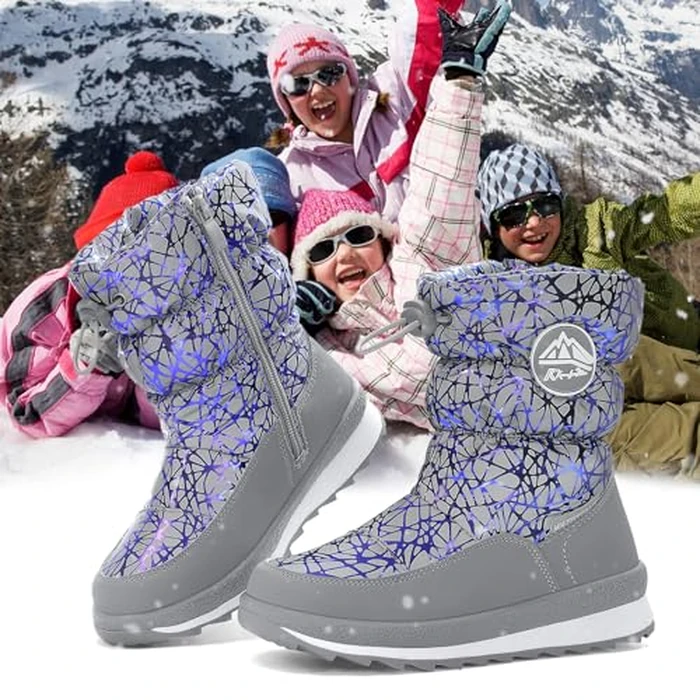 K KomForme Kids Snow Boots for Boys Girls Toddler Winter Outdoor Boots Waterproof with Fur Lined (Toddler/Little Kid/Big Kid) by K KomForme - Image 2