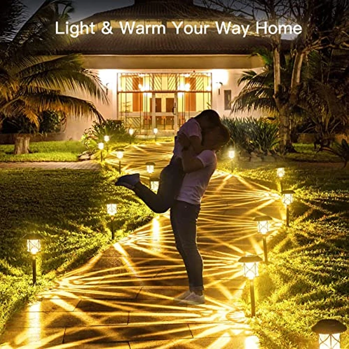Solar Pathway Lights 8 Pack, Quntis IP65 Waterproof Solar Lights Outdoor, Auto On/Off Solar Garden Lights Landscape Lighting, Warm White Path Lights Solar Powered for Yard Driveway Walkway Patio Lawn by Quntis - Image 2
