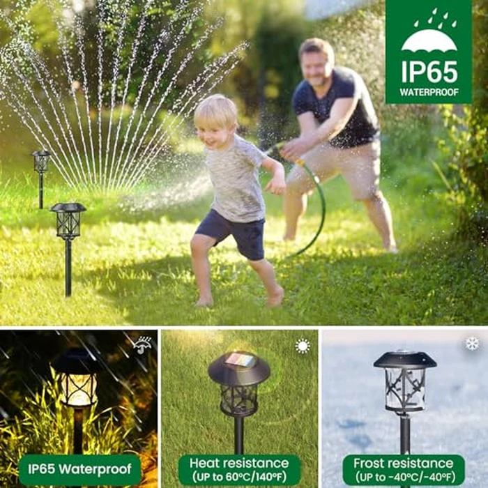 Solar Pathway Lights 8 Pack, Quntis IP65 Waterproof Solar Lights Outdoor, Auto On/Off Solar Garden Lights Landscape Lighting, Warm White Path Lights Solar Powered for Yard Driveway Walkway Patio Lawn by Quntis - Image 3