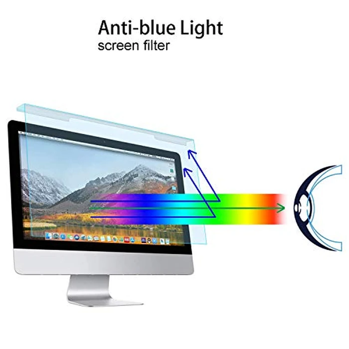 MOSISO 20-22 inch Computer Blue Light Blocking Screen Protector Anti-UV Eye Protection Filter Film Panel for Diagonal 20,21.5,22 inch 16:9 Widescreen Desktop PC LED Monitor(19.29 x 12.48 inch/L x W) by MOSISO - Image 4