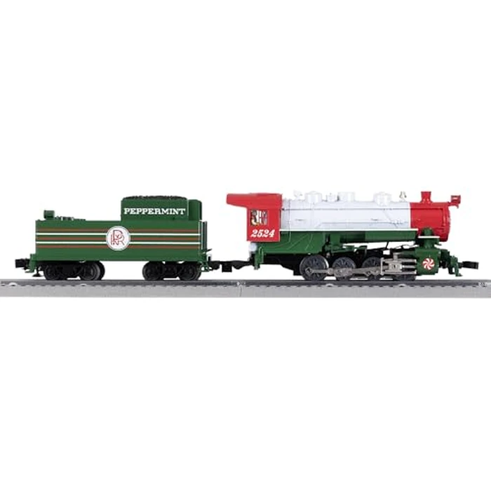 Lionel Peppermint Railroad 0-8-0 Christmas Freight LionChief Electric O Gauge Bluetooth 5.0 Train Set with Remote by Lionel - Image 4