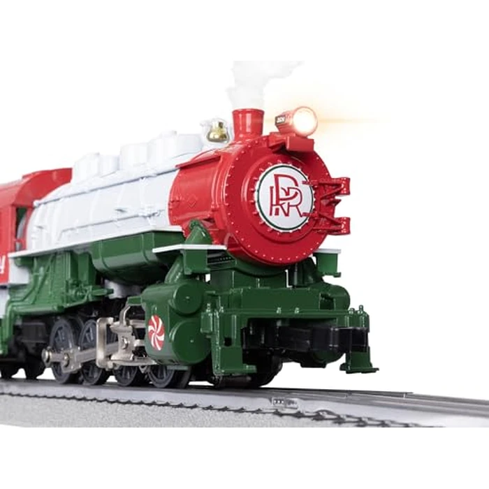 Lionel Peppermint Railroad 0-8-0 Christmas Freight LionChief Electric O Gauge Bluetooth 5.0 Train Set with Remote by Lionel - Image 5