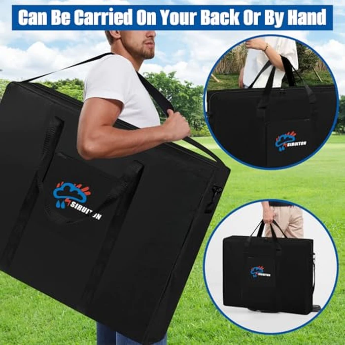 SIRUITON Folding Table Storage Bag, Portable 600D WaterProof Carry Bag for Folding Picnic/Camp Tables with Reinforcing Plate & Shoulder Strap, 36" D x 30" W x4.7 H Fits 6FT Folding Tables（Bag Only） by SIRUITON - Image 5