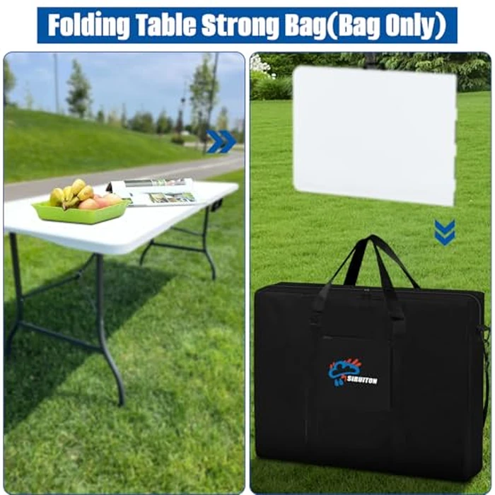 SIRUITON Folding Table Storage Bag, Portable 600D WaterProof Carry Bag for Folding Picnic/Camp Tables with Reinforcing Plate & Shoulder Strap, 36" D x 30" W x4.7 H Fits 6FT Folding Tables（Bag Only） by SIRUITON - Image 6