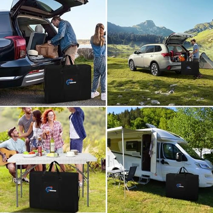 SIRUITON Folding Table Storage Bag, Portable 600D WaterProof Carry Bag for Folding Picnic/Camp Tables with Reinforcing Plate & Shoulder Strap, 36" D x 30" W x4.7 H Fits 6FT Folding Tables（Bag Only） by SIRUITON - Image 7