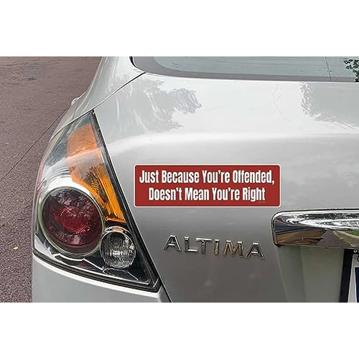 Gear Tatz - Just Because You're Offended, Doesn't Mean You're Right - Conservative,Political - Bumper Sticker - 25cm X 8cm - For: adults,Republicans,cars,trucks - Professionally Made Vinyl Decal by Gear Tatz - Image 3