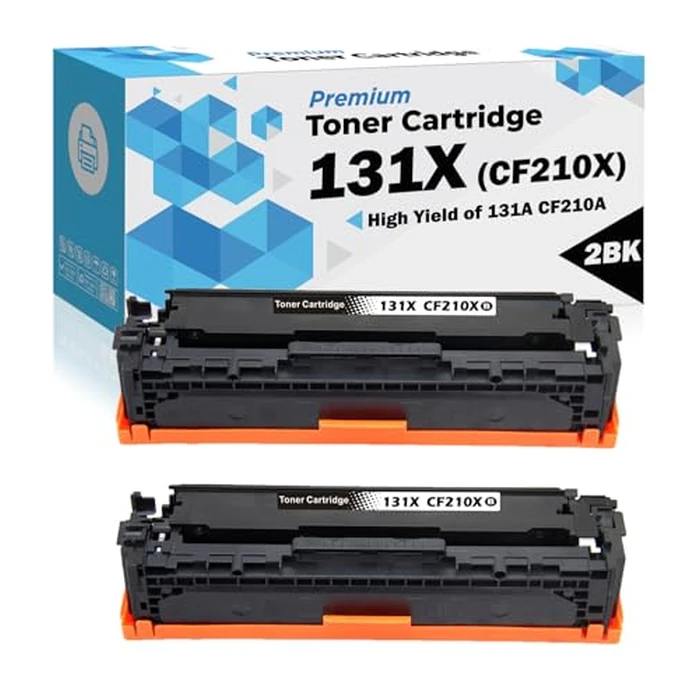 Ultra Toner(R) Compatible Replacement for HP 131X CF210X HP 131A CF210A Black Toner Cartridge Work with CF211A CF212A CF213A for HP LaserJet Pro 200 Color M251n M251nw MFP M276n MFP M276nw (2 Black) by Ultra Toner - Image 1