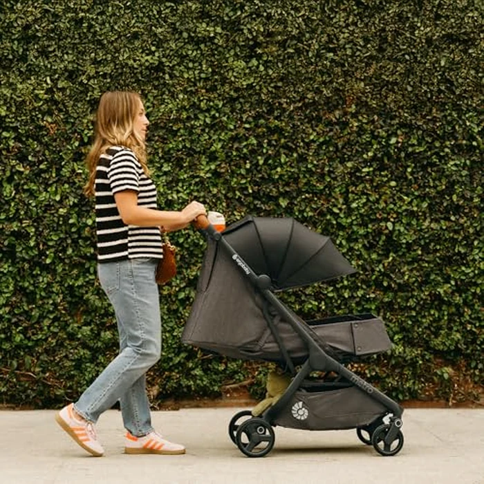 Ergobaby Metro 3 Deluxe Baby Stroller for Newborns, Infants, and Toddlers - Travel Stroller with One-Hand Fold, Near-Flat Recline, Adjustable Handlebar -Jet Black by Ergobaby - Image 2