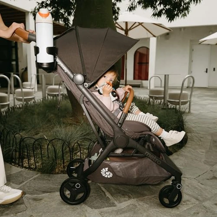 Ergobaby Metro 3 Deluxe Baby Stroller for Newborns, Infants, and Toddlers - Travel Stroller with One-Hand Fold, Near-Flat Recline, Adjustable Handlebar -Jet Black by Ergobaby - Image 5