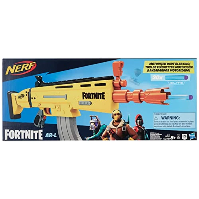 Fortnite AR-L Nerf Elite Dart Blaster - Motorized Toy Blaster, 20 Official Nerf Fortnite Elite Darts, Flip Up Sights - for Youth, Teens, Adults by Nerf - Image 4