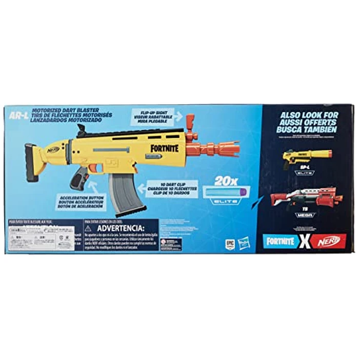 Fortnite AR-L Nerf Elite Dart Blaster - Motorized Toy Blaster, 20 Official Nerf Fortnite Elite Darts, Flip Up Sights - for Youth, Teens, Adults by Nerf - Image 5