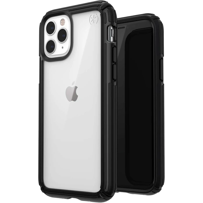 Speck Presidio V-Grip Phone Case for iPhone 11 Pro Max - Black/Clear by Speck - Refurbished - Acceptable condition