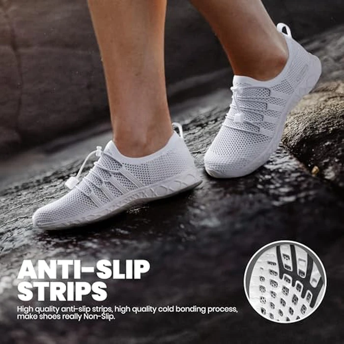 SEEKWAY Mens Womens Water Shoes Quick Dry Aqua Shoes Barefoot Beach Surf Hiking Pool Water Sports AE053 Black Green by SEEKWAY - Image 5