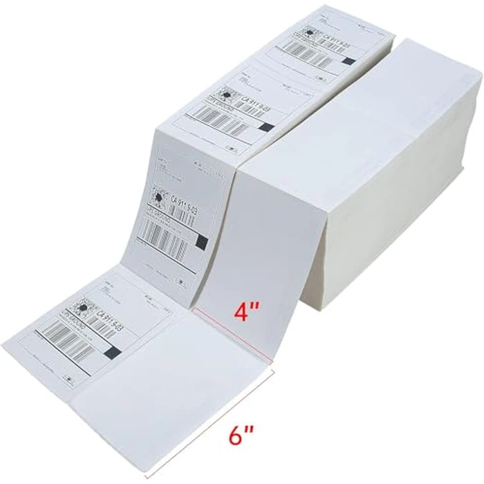 L LIKED 4000 4x6 Thermal Shipping Labels Fanfold, Direct Thermal Printer Labels Compatible with Zebra Rollo - Perforated Strong Adhesive by L LIKED - Image 3