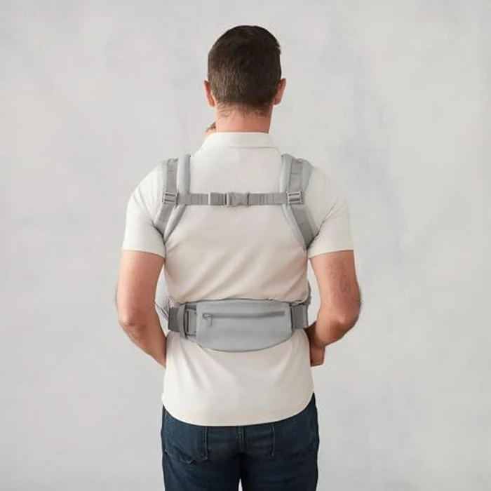 Ergobaby Omni Deluxe Baby Carrier for Newborn to Toddlers 0-48 Months (7-45 lbs) - 4-Position 100% Premium Cotton Baby Carrier with Ergonomic Support, Storage Pockets, and Sun Hood - Pearl Grey by Ergobaby - Image 7