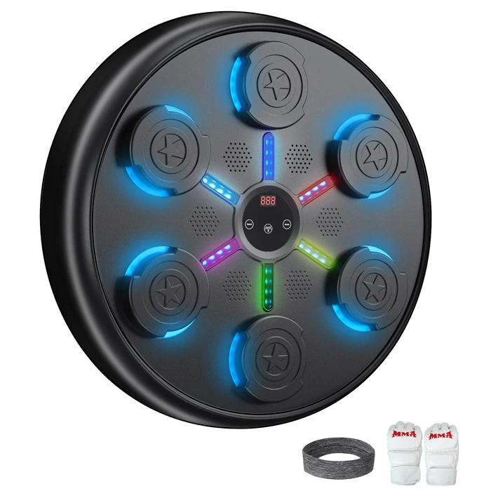 Smart Music Boxing Machine for Adults and Kids, Training Machine with 9 Modes & Speeds, Musical Boxing Trainer Workout Machine for Home,Indoor and Gym (Draw Black) by jiaao - Used - Like New condition - CA$32.45