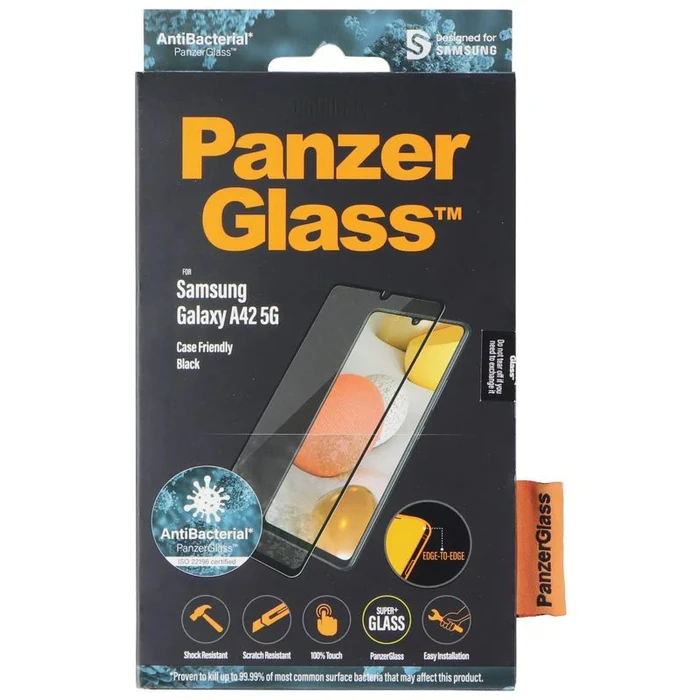 PanzerGlass Original Screen Protector for Samsung Galaxy A42 5G - Clear/Black by Panzer Glass - Image 3