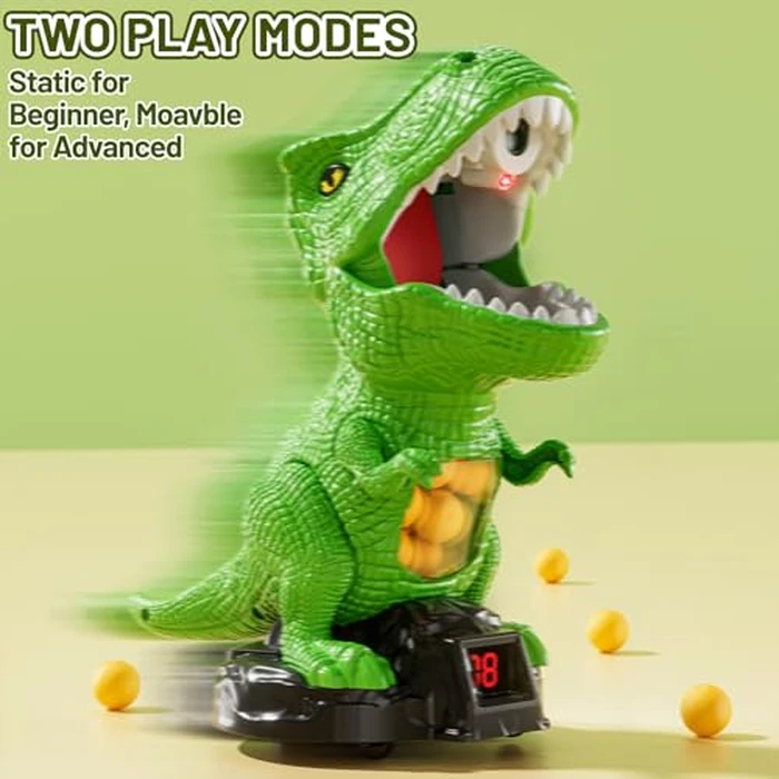 NIPLOOOW Moveable Dinosaur Shooting Toys for Kids 3-8 Years, Movable Shooting Target Toy with Air Pump Launcher, Interactive Competition Game Gift for Boys and Girls Ages 3 4 5 6 7 8 Years Old by NIPLOOOW - Image 5