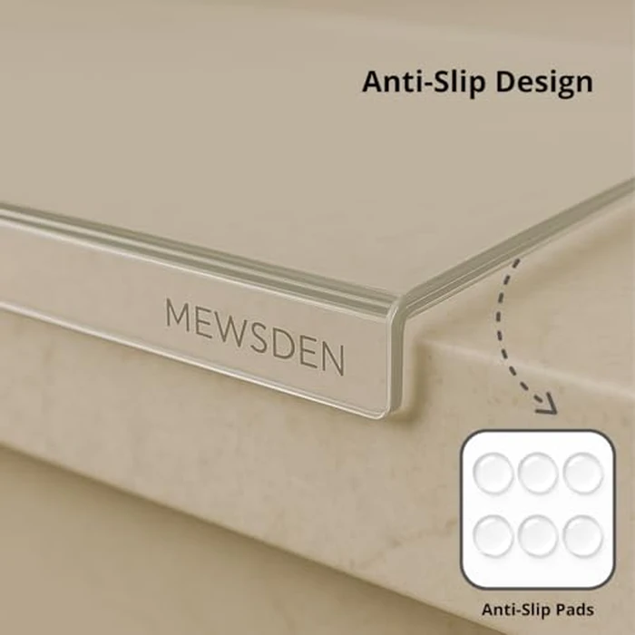 Acrylic Cutting Board with Counter Lip, Clear Cutting Boards for Countertop Protector, Non-Slip Cutting Board for Kitchen Counter, Aesthetic Kitchen Decor Gadgets House Warming Gifts(16.1"x12.5") by MEWSDEN - Image 6