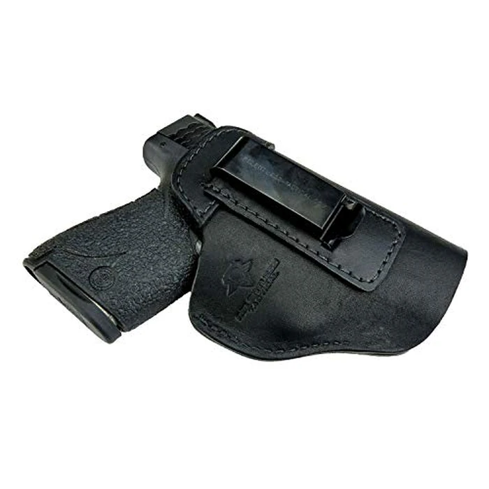 Relentless Tactical The Defender Leather IWB Holster | Made in USA | Fits Glock 17 19 19X 22 26 43 43X 45 | Taurus GC3 | S&W M&P Shield | Canik TP9 Elite | Plus All Similar Sized Handguns | Black RH by Relentless Tactical - Image 1