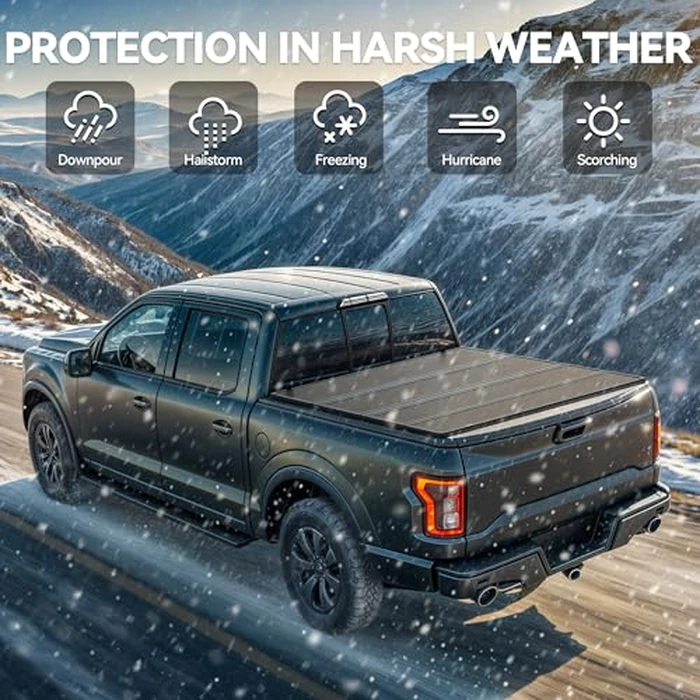 YITAMOTOR Quad Fold Hard Truck Tonneau Cover Fits for Dodge Ram 1500 2009-2024 (19-24 Classic ONLY) with 6.4ft Bed w/o Rambox, Heavy-Duty Aluminum Alloy Bed Cover by YITAMOTOR - Image 7